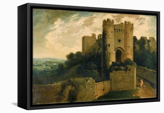 View of the Entrance of Carisbrooke Castle, Isle of Wight, 1815-John Martin-Framed Stretched Canvas