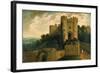 View of the Entrance of Carisbrooke Castle, Isle of Wight, 1815-John Martin-Framed Giclee Print