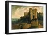 View of the Entrance of Carisbrooke Castle, Isle of Wight, 1815-John Martin-Framed Giclee Print