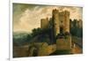 View of the Entrance of Carisbrooke Castle, Isle of Wight, 1815-John Martin-Framed Giclee Print