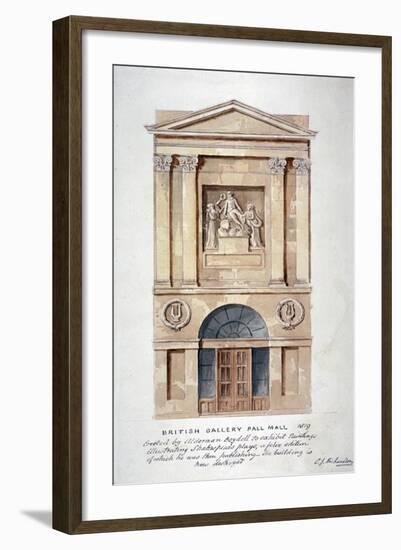 View of the Entrance to the British Institution, Pall Mall, Westminster, London, 1819-Charles James Richardson-Framed Giclee Print