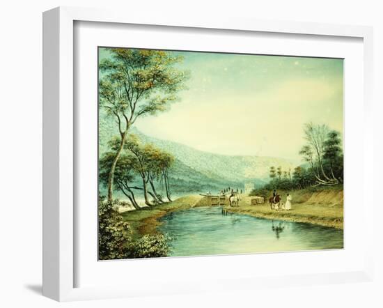 View of the Erie Canal-George Harvey-Framed Giclee Print