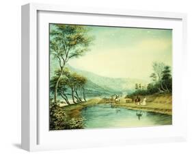 View of the Erie Canal-George Harvey-Framed Giclee Print