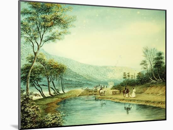 View of the Erie Canal-George Harvey-Mounted Giclee Print