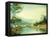View of the Erie Canal-George Harvey-Framed Stretched Canvas