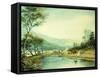 View of the Erie Canal-George Harvey-Framed Stretched Canvas