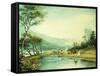 View of the Erie Canal-George Harvey-Framed Stretched Canvas