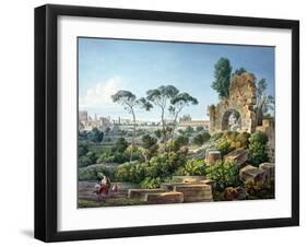 View of the Esquiline Hill, Rome, C.1800-Louis-Francois Cassas-Framed Giclee Print