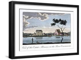 View of the Estate Alkmaar, on the River Commewine, 1813-John Gabriel Stedman-Framed Giclee Print