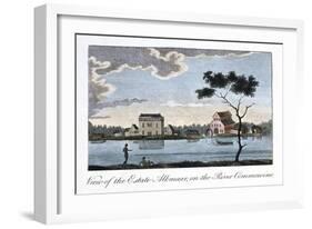 View of the Estate Alkmaar, on the River Commewine, 1813-John Gabriel Stedman-Framed Giclee Print