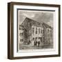 View of the Exterior of the Prison in the 18th Century-null-Framed Art Print