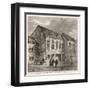 View of the Exterior of the Prison in the 18th Century-null-Framed Art Print