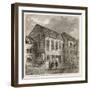 View of the Exterior of the Prison in the 18th Century-null-Framed Art Print