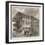 View of the Exterior of the Prison in the 18th Century-null-Framed Art Print