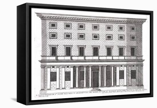 View of the Facade of Palazzo Massimi Alla Valle, Rome, Designed by Baldassarre Peruzzi in 1532-Pietro Ferrerio-Framed Stretched Canvas