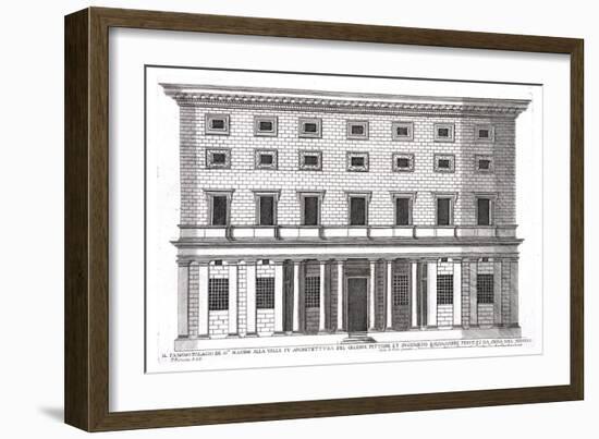 View of the Facade of Palazzo Massimi Alla Valle, Rome, Designed by Baldassarre Peruzzi in 1532-Pietro Ferrerio-Framed Giclee Print