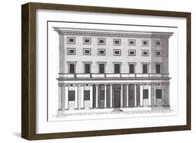 View of the Facade of Palazzo Massimi Alla Valle, Rome, Designed by Baldassarre Peruzzi in 1532-Pietro Ferrerio-Framed Giclee Print