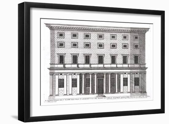 View of the Facade of Palazzo Massimi Alla Valle, Rome, Designed by Baldassarre Peruzzi in 1532-Pietro Ferrerio-Framed Giclee Print