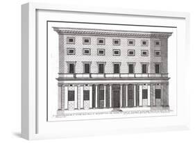 View of the Facade of Palazzo Massimi Alla Valle, Rome, Designed by Baldassarre Peruzzi in 1532-Pietro Ferrerio-Framed Giclee Print