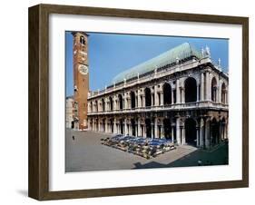 View of the Facade of the Basilica Palladiana, Built 1549-1614-Andrea Palladio-Framed Giclee Print