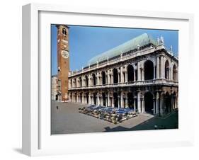 View of the Facade of the Basilica Palladiana, Built 1549-1614-Andrea Palladio-Framed Giclee Print