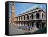 View of the Facade of the Basilica Palladiana, Built 1549-1614-Andrea Palladio-Framed Stretched Canvas