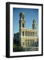 View of the Facade of the Church of Saint-Sulpice, Built Between 1646-1780-null-Framed Giclee Print