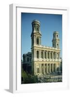 View of the Facade of the Church of Saint-Sulpice, Built Between 1646-1780-null-Framed Giclee Print