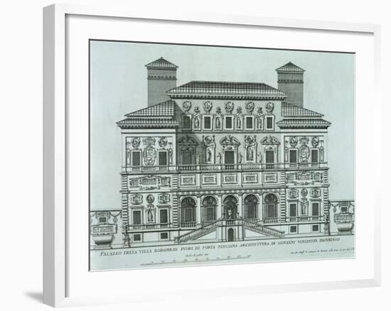 View of the Facade of Villa Borghese, Rome-null-Framed Giclee Print