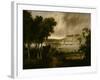 View of the Fairmount Waterworks, Philadelphia, from the opposite Side of the Schuylkill River, C.-Thomas Doughty-Framed Giclee Print
