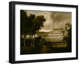 View of the Fairmount Waterworks, Philadelphia, from the opposite Side of the Schuylkill River, C.-Thomas Doughty-Framed Giclee Print