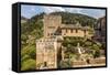 View of the Famous Alhambra, Granada, Andalusia, Spain.-Carlos Sanchez Pereyra-Framed Stretched Canvas