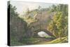 View of the Famous Kuhstall Cave in Saxon Switzerland-Christian Gottlob Hammer-Stretched Canvas