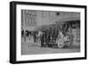 View of the Fire Department, Fire Fighters and Fire Truck - Centralia, WA-Lantern Press-Framed Art Print