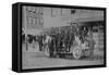 View of the Fire Department, Fire Fighters and Fire Truck - Centralia, WA-Lantern Press-Framed Stretched Canvas