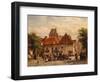 View of the Fish Market, Harderwijck, 1864-Cornelius Springer-Framed Giclee Print