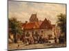 View of the Fish Market, Harderwijck, 1864-Cornelius Springer-Mounted Giclee Print