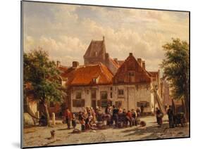 View of the Fish Market, Harderwijck, 1864-Cornelius Springer-Mounted Giclee Print