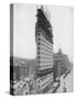 View of the Flatiron Building under Construction in New York City-null-Stretched Canvas