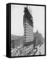 View of the Flatiron Building under Construction in New York City-null-Framed Stretched Canvas