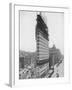 View of the Flatiron Building under Construction in New York City-null-Framed Photographic Print