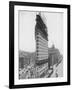 View of the Flatiron Building under Construction in New York City-null-Framed Photographic Print