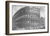 View of the Flavian Amphitheatre, known as the Colosseum from 'Vedute', First Published in 1756-Giovanni Battista Piranesi-Framed Giclee Print