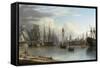 View of the Floating Harbour, Bristol-Joseph Walter-Framed Stretched Canvas