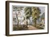 View of the Flora Tea Gardens, Bayswater, London, C1840-null-Framed Giclee Print