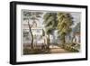 View of the Flora Tea Gardens, Bayswater, London, C1840-null-Framed Giclee Print