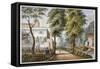 View of the Flora Tea Gardens, Bayswater, London, C1840-null-Framed Stretched Canvas