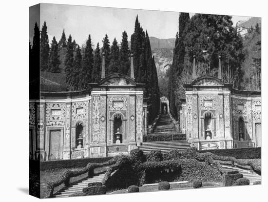 View of the Formal Garden of Villa D'Este-Carl Mydans-Stretched Canvas