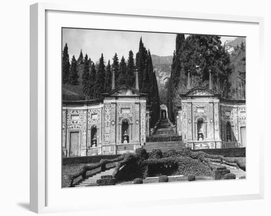 View of the Formal Garden of Villa D'Este-Carl Mydans-Framed Photographic Print