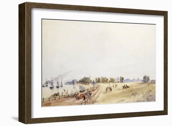 View of the Fort and Town, Calcutta, 1854-Charles Walters D'Oyly-Framed Giclee Print